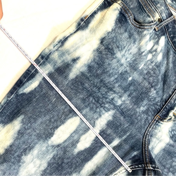 Upcycled Raw Hem Reverse Dyed Jegging Jeans Size 22 - Picture 8 of 13